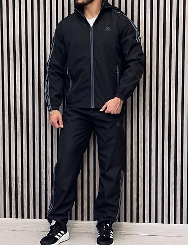Kişi geyimləri: İdman dəsti, Adidas, Standart, rəng - Qara — 2