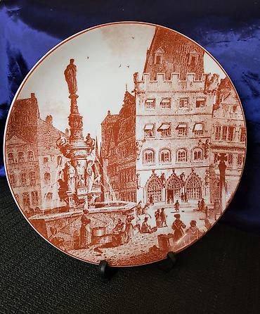 koktel set: Tanjir nov za na zid 196tg+ Furstenberg porcelan Zap.Nemacka. Nov — 1