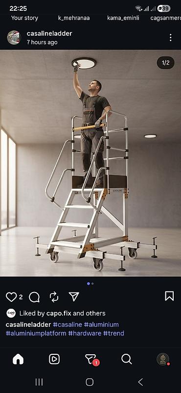 nərdivanlar: Alüminium nərdivan və platforma nərdivanları – peşəkar və ev — 7