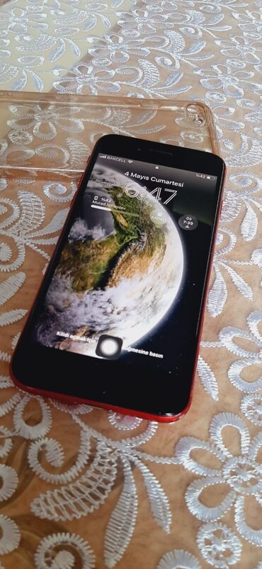 iphone se 2020 qiymeti: IPhone SE 2020, 128 GB, Qırmızı, Simsiz şarj