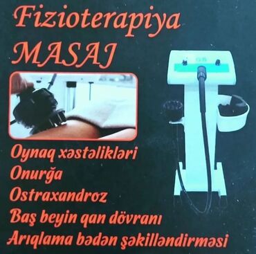 бейджики на магнитах: Fizioterapiya və Masaj Xidməti Təcrübəli mütəxəssis tərəfindən aparat
