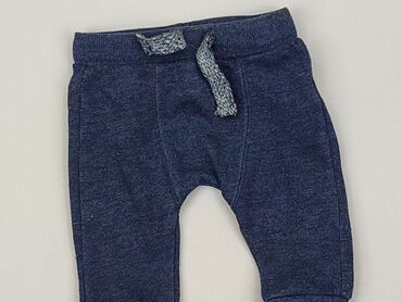spodnie na szelki dla chłopca: Spodnie dresowe, F&F, 0-3 m, stan - Dobry