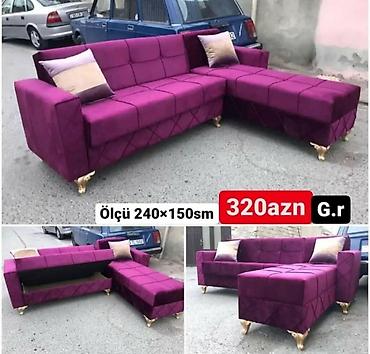 Divanlar: Künc divan, Yeni, Açılan, Bazalı, Vеlur parça, Ödənişli çatdırılma — 1
