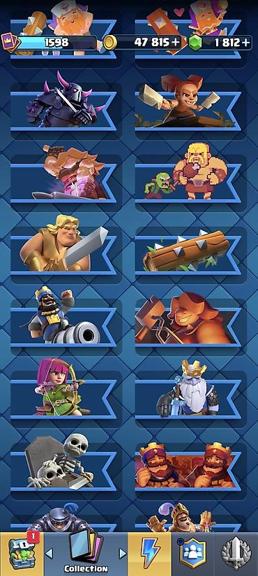 nerd sekilleri: Clash Royale hesabı – kolleksiya və resurslarla dolu oyun hesabı 10798 — 10