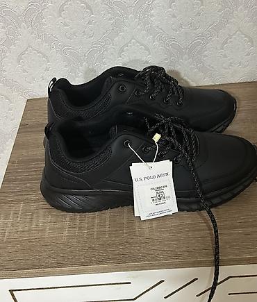 Krasofkalar və idman ayaqqabıları: U.S. Polo Assn. kişi idman ayaqqabısı – tam qara rəng - Model: Aşağı — 1