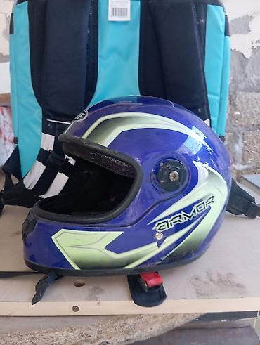 full bike: Motosiklet dəbilqəsi – ARMOR / SAFE loqolu, tam üzlü (full-face) — 3
