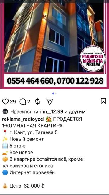 квартиру в канте: 1 комната, 48 м², 5 этаж, Свежий ремонт — 1