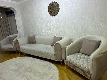 Divan və kreslo dəstləri: İşlənmiş, Divan, 2 kreslo, Bazasız, Açılmayan — 5