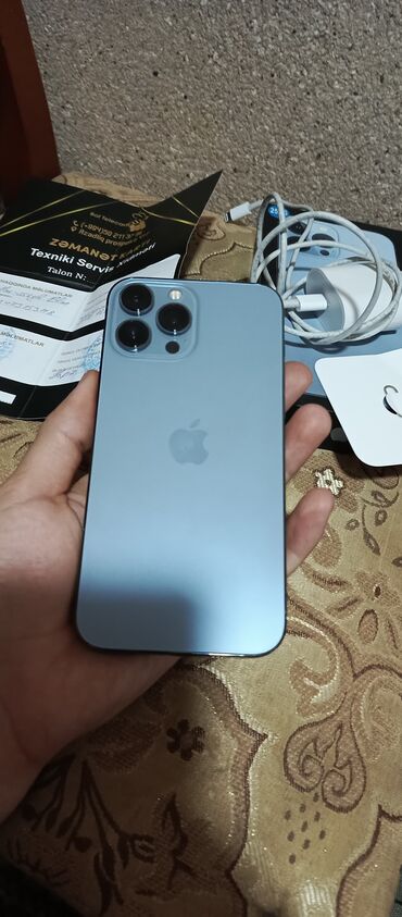 Apple iPhone: IPhone 13 Pro Max, 256 ГБ, Sierra Blue, Face ID