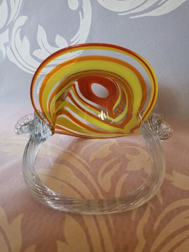 Činije: Murano nova korpa,rucni rad 70te. Murano korpa,duvano staklo,sve na — 12