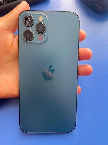 IPhone 12 Pro Max, Б/у, 256 ГБ, Синий, Защитное стекло, 74 %