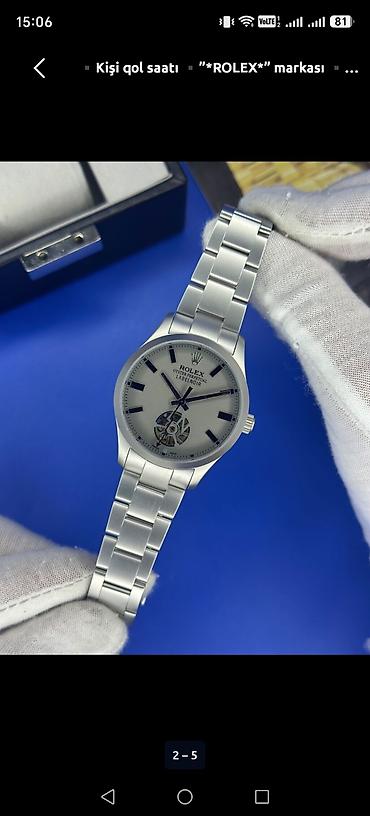 bakı saatı: Yeni, Qol saatı, Rolex, rəng - Gümüşü — 1