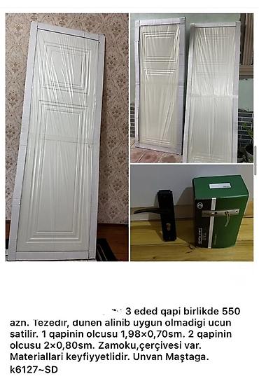 Qapılar və aksessuarlar: 3 ədəd otaq qapısı dəsti - Rəng: açıq krem/işıq ağ. - Üslub: klassik — 1