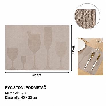 KMT PVC podmetač za čašu za vino 2407971 Praktičan stoni podmetač od