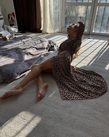 Халаты: Халат, Шелк, Китай, Леопардовый принт, XS, S, L — 6