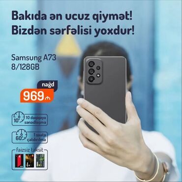 samsung a52 qiymeti optimal: Samsung Galaxy A73 | 128 GB | rəng - Boz | Zəmanət, Kredit