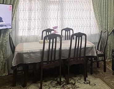 светодиодная лента купить в баку: Qonaq otağı üçün, İşlənmiş, Açılan, Dördbucaq masa, 6 stul