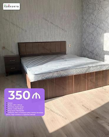 • Məhsul: Çarpayı (başlıq və bazalı korpus) • Ölçülər: 160 × 200 sm