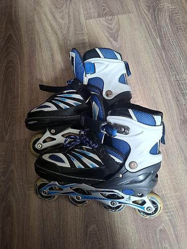 İdman və istirahət: İnline konki (roller skates) – tənzimlənən ölçülü, 4 təkərli model - — 1