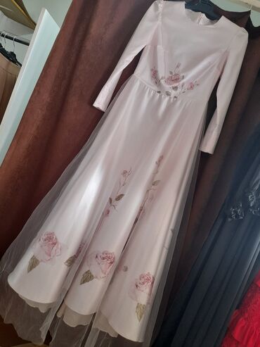 haljine sa tilom: L (EU 40), bоја - Roze, Drugi stil, Dugih rukava
