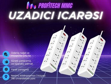 texno pova 5: Uzadıcı İcarəsi (Elektrik Kabeli və Ştepsel Uzatma Xətti) 🔹 PROFITECH