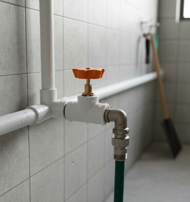 бак для воды купить в баку: Portağalı tutacaqlı, ağ rəngli plastikdən hazırlanmış su klapanı. Bu