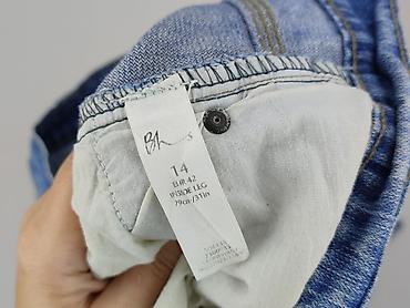 flared jeans 152: Denim, Jeansy damskie, rozmiar L — 5