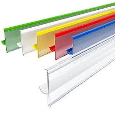 vitrin dolab: PVC qiymət cibləri və rəf etiket profilləri - Material: yüksək — 2