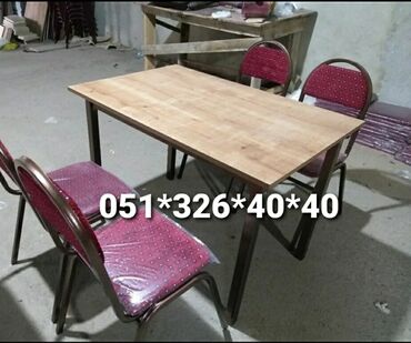 Masa və oturacaq dəstləri: Stol stul tek ve Komplekt Wekilde 4 neferlik Parca ile 120 azn 4 — 21