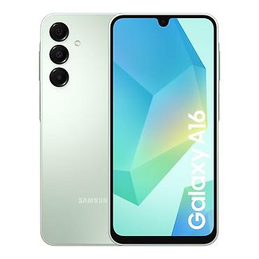 Samsung Galaxy A16, Б/у, 128 ГБ, цвет - Зеленый, 1 SIM, 2 SIM, eSIM