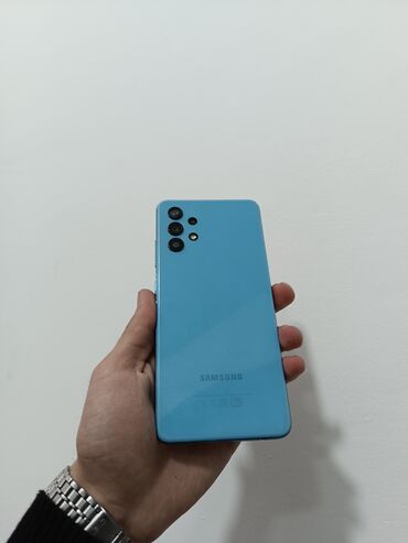 Samsung Galaxy A32, 128 GB, rəng - Mavi, Düyməli, Barmaq izi
