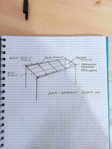 Сварка: Навес жазайбыз каркас (металл)только Россия покрытие профнастил Жана — 26