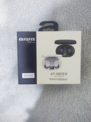 Mikrofonlar: İşlənmiş Simsiz (Bluetooth) Qulaqcıqlar, Aiwa, rəng - Ağ