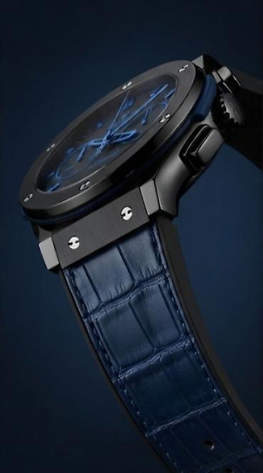 Aksesuarlar: İşlənmiş, Qol saatı, Hublot, rəng - Qara — 2