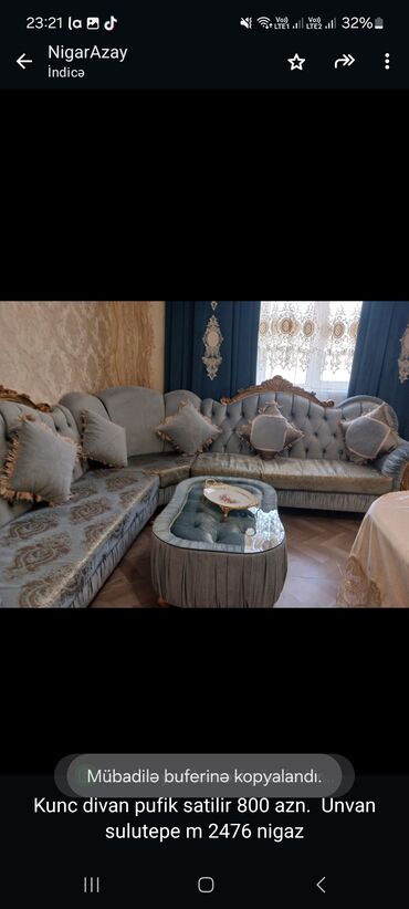 taxda divan: Угловой диван