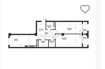 Продажа квартир: 2 комнаты, 81 м², Элитка, 5 этаж, Готовая ПСО (под самоотделку) — 10