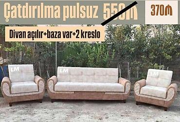 ✨_* DİVAN+2kreslo*_ ✨ *Endirim fürsəti💣* Qiymət : *370₼* *Yeni və
