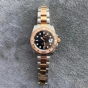 Ručni satovi: PAGANI DESIGN PD-1651-Silver/RG-Rolex YACHT MASTER-Automatik Potpuno — 1