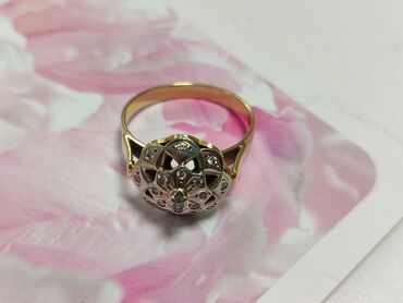 продажа золота: Продаю номерное кольцо СССР 750 пробы с якутскими бриллиантами