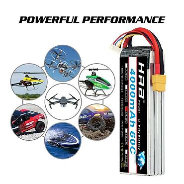 Ноутбуки и аксессуары: Li-po batareya HRB 14.8v 4S 4000mAh 60C XT60 Həmin məhsuldan 2 ədəd — 1