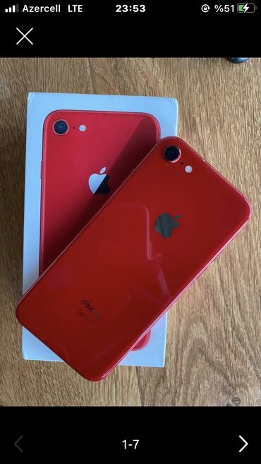 iphone телефон: IPhone 8, 64 ГБ, Красный