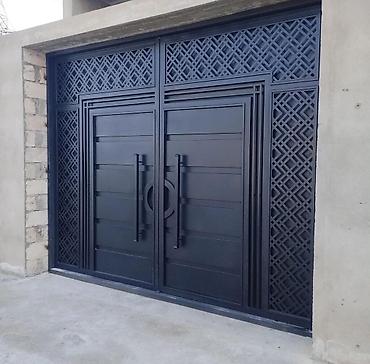 Metal darvaza – müasir dizayn - Material: qalın divarlı metal/profil