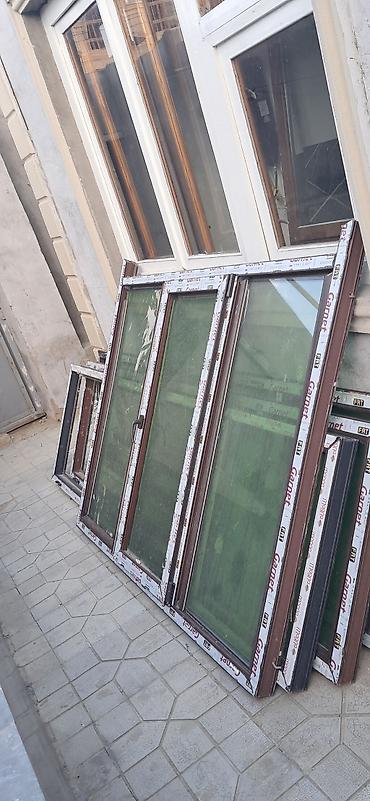 plasti̇k pəncərə: Salam 4 qapi 80sm eni hunduru 240 4pencere 3ededi 110sm eni hunduru — 1