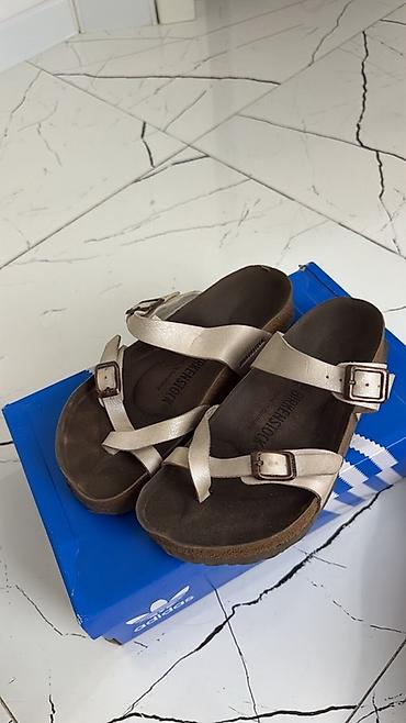 Босоножки, сандалии, шлепанцы: Босоножки, 36, Birkenstock, Б/у, цвет - Бежевый, Самовывоз, Платная доставка — 1