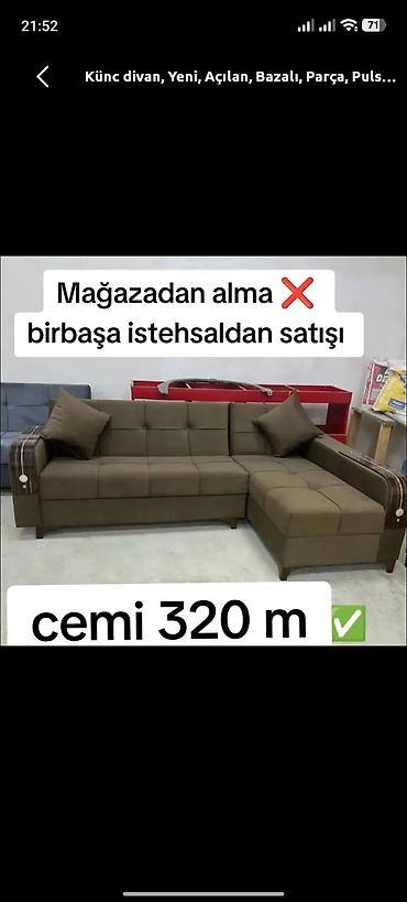 taxt ortukleri: Künc divan, Yeni, Açılan, Bazalı, Parça, Şəhərdaxili pulsuz çatdırılma — 1