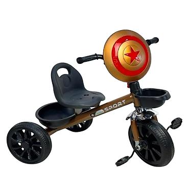 seyyar teker: Uşaq üçtəkərli velosipedi D50-RB-210967, qara/qəhvəyi D50-RB-210967 — 1