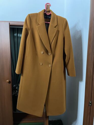Верхняя одежда: Пальто, Классика, Осень-весна, Кашемир, По колено, С поясом, 4XL (EU 48), 5XL (EU 50)