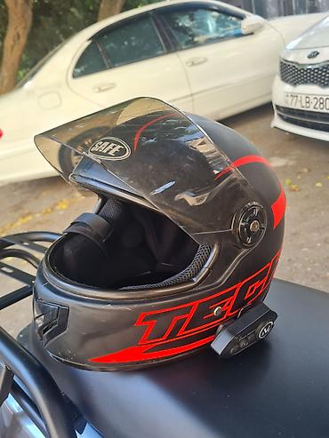 Moto geyim: Moto dəbilqə – tam üzlü (full-face) model + interkom - Brend: SAFE — 1