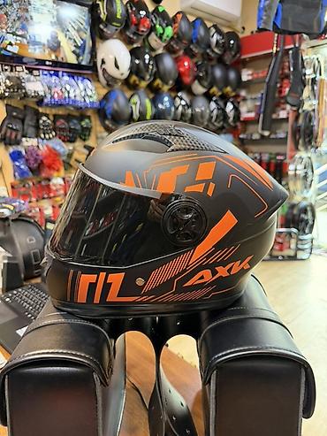 velo kaska: AXX tam üzlü motosiklet dəbilqəsi - Tip: Full-face (vizorlu) — 5
