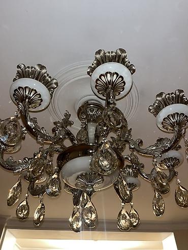 İşıqlandırma: Çılçıraq, 7 lampa, Metal — 1